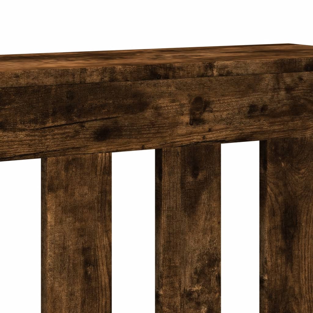 radiatorskjuler 78x20x82 cm konstrueret træ røget egetræsfarve