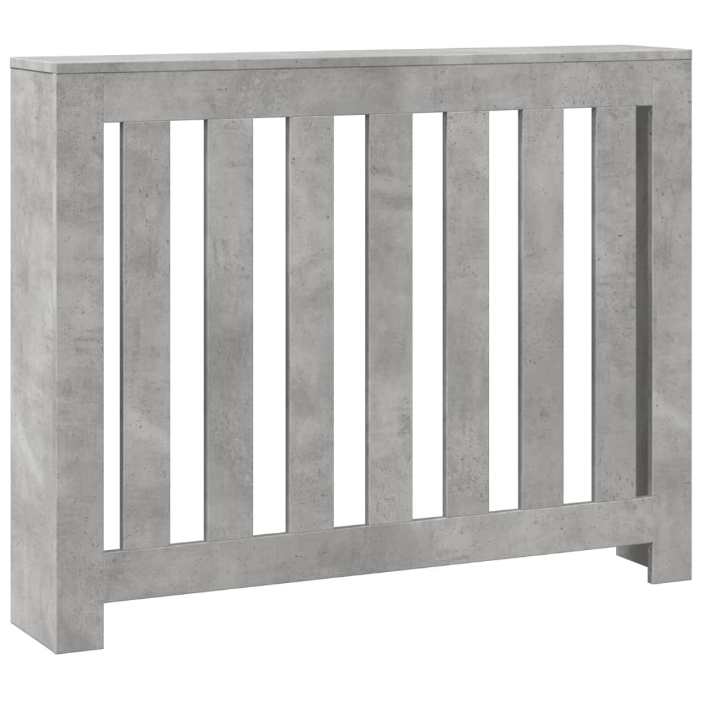 radiatorskjuler 104x20x82 cm konstrueret træ betongrå