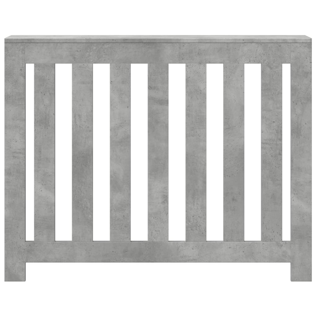radiatorskjuler 104x20x82 cm konstrueret træ betongrå