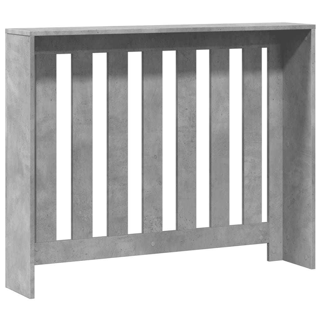 radiatorskjuler 104x20x82 cm konstrueret træ betongrå