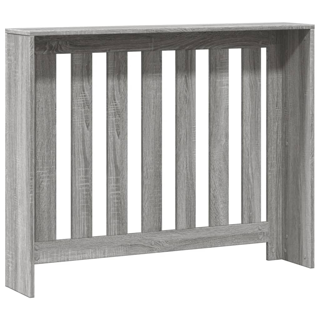 radiatorskjuler 104x20x82 cm konstrueret træ grå sonoma-eg