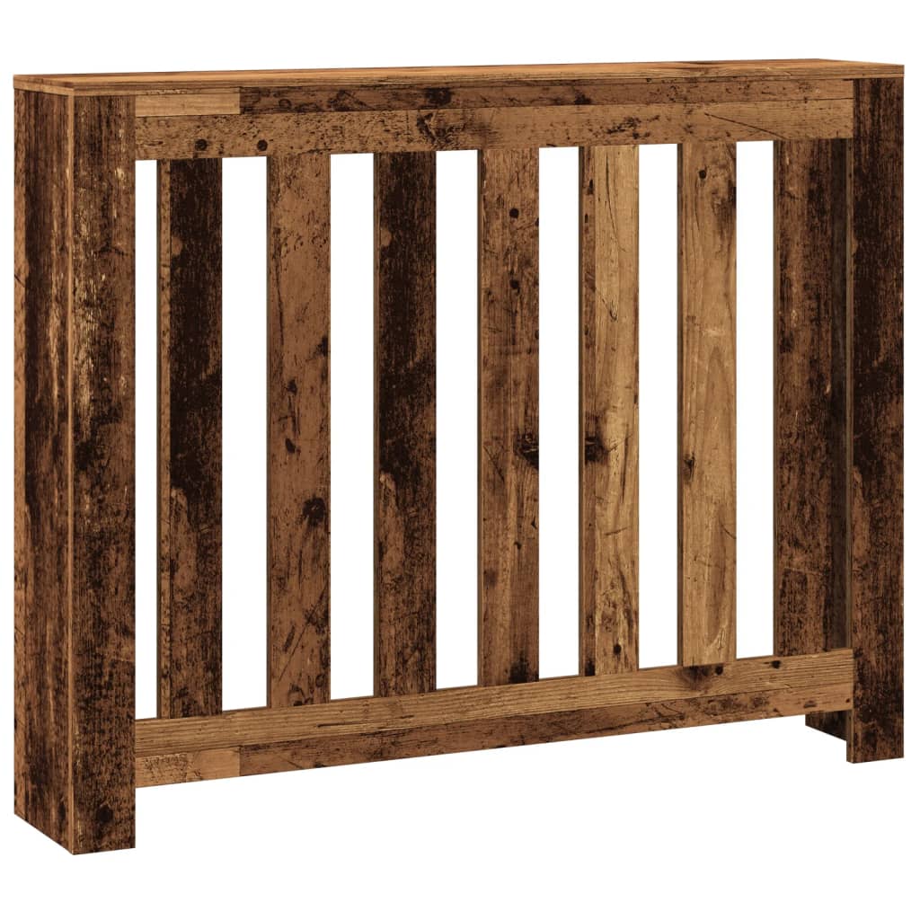 radiatorskjuler 104x20x82 cm konstrueret træ antikt træ