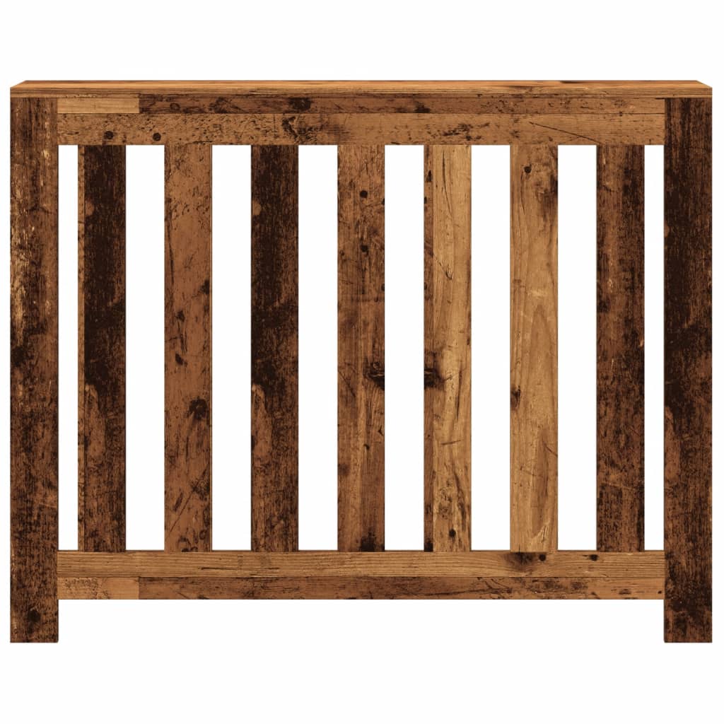 radiatorskjuler 104x20x82 cm konstrueret træ antikt træ