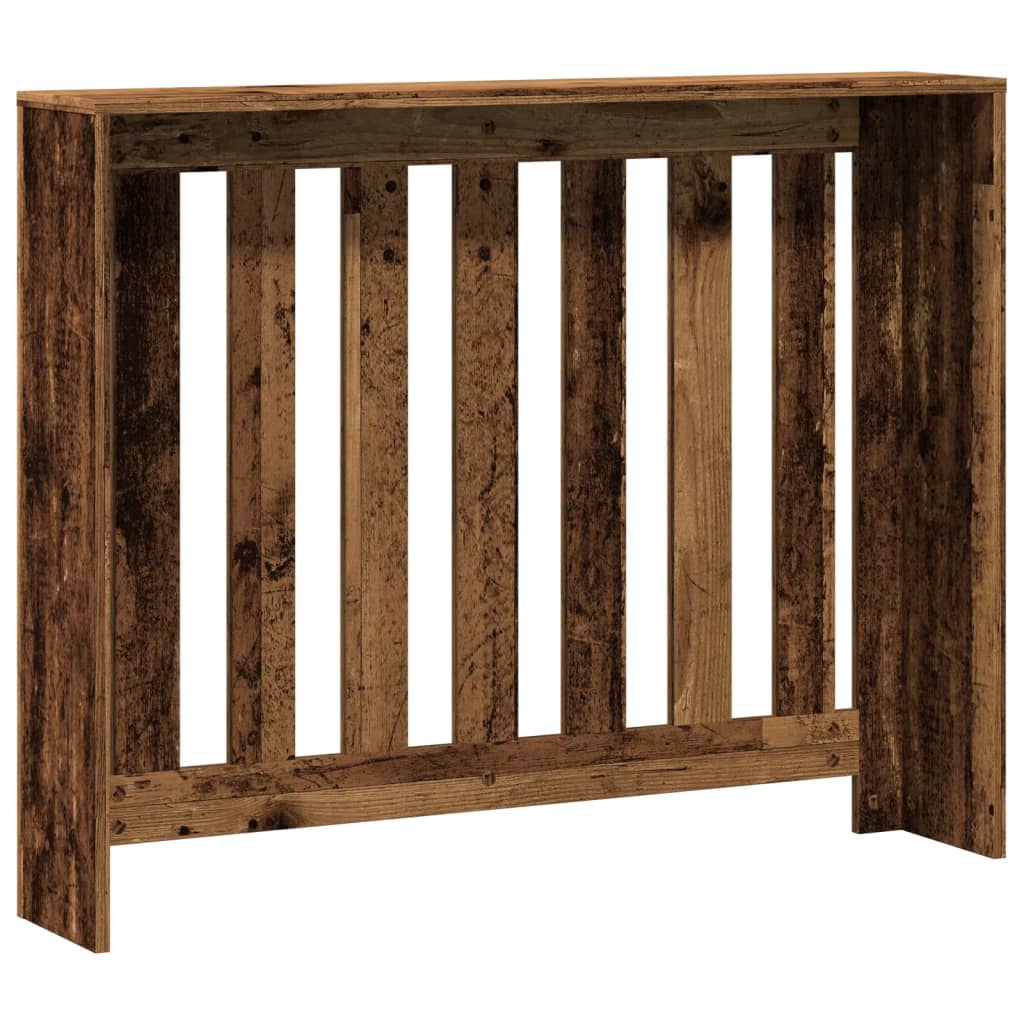 radiatorskjuler 104x20x82 cm konstrueret træ antikt træ
