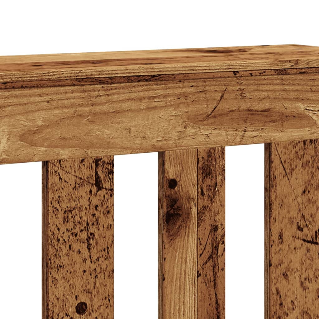 radiatorskjuler 104x20x82 cm konstrueret træ antikt træ