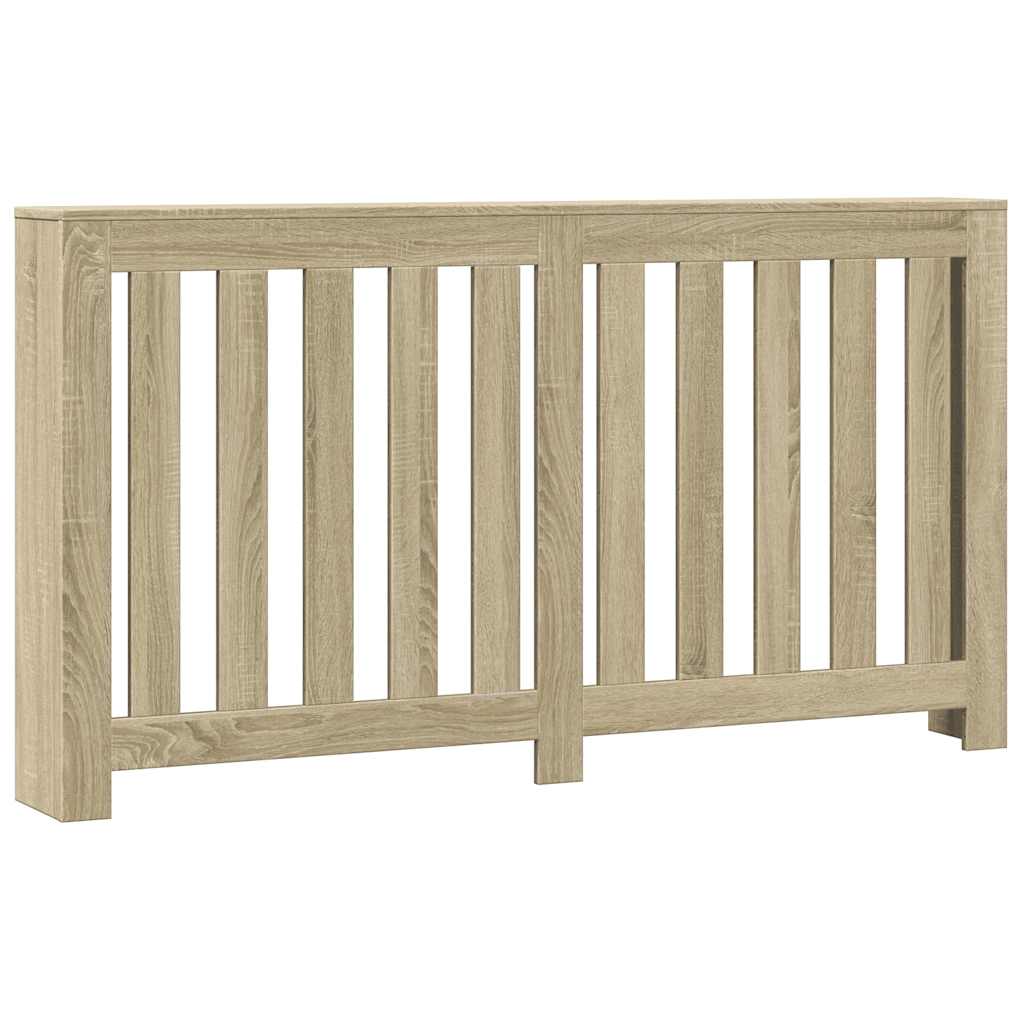 radiatorskjuler 149x20x82 cm konstrueret træ sonoma-eg