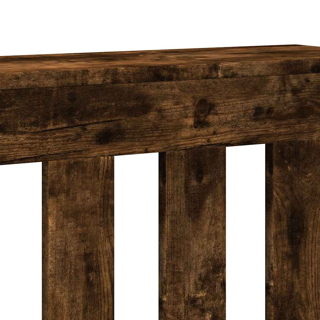 radiatorskjuler 149x20x82 cm konstrueret træ røget egetræsfarve