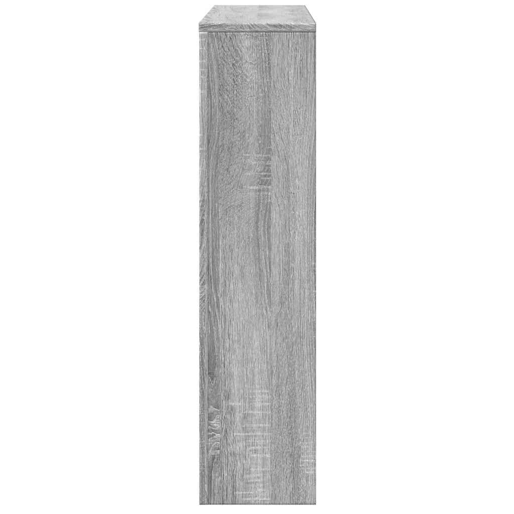 radiatorskjuler 149x20x82 cm konstrueret træ grå sonoma-eg