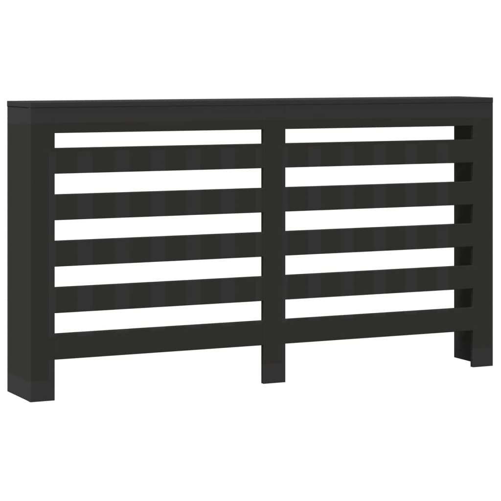 radiatorskjuler 175x20x82 cm konstrueret træ sort