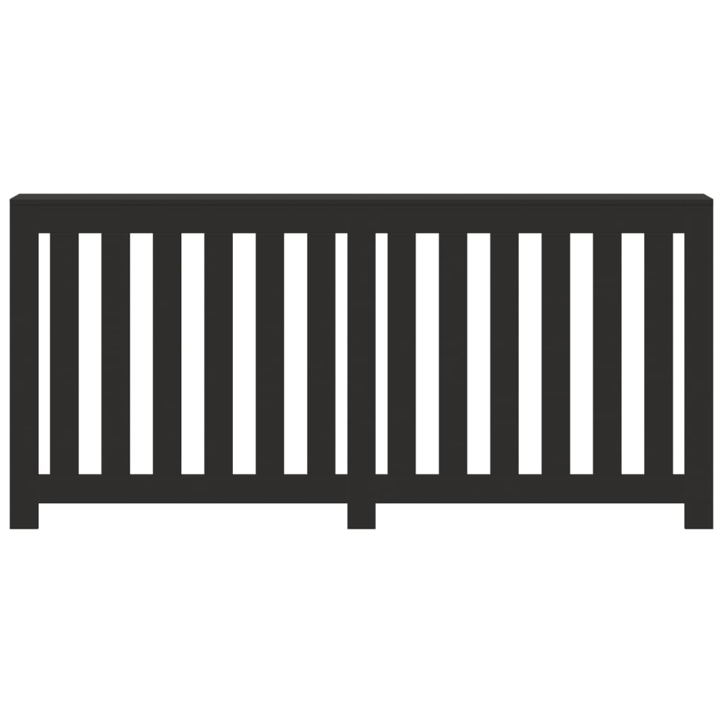 radiatorskjuler 175x20x82 cm konstrueret træ sort