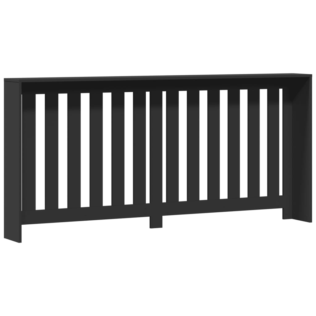 radiatorskjuler 175x20x82 cm konstrueret træ sort