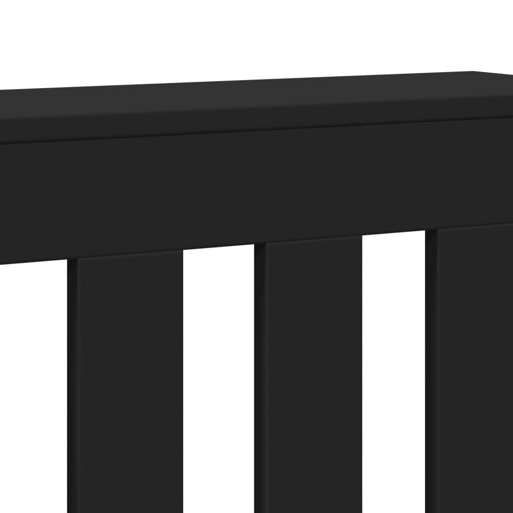 radiatorskjuler 175x20x82 cm konstrueret træ sort