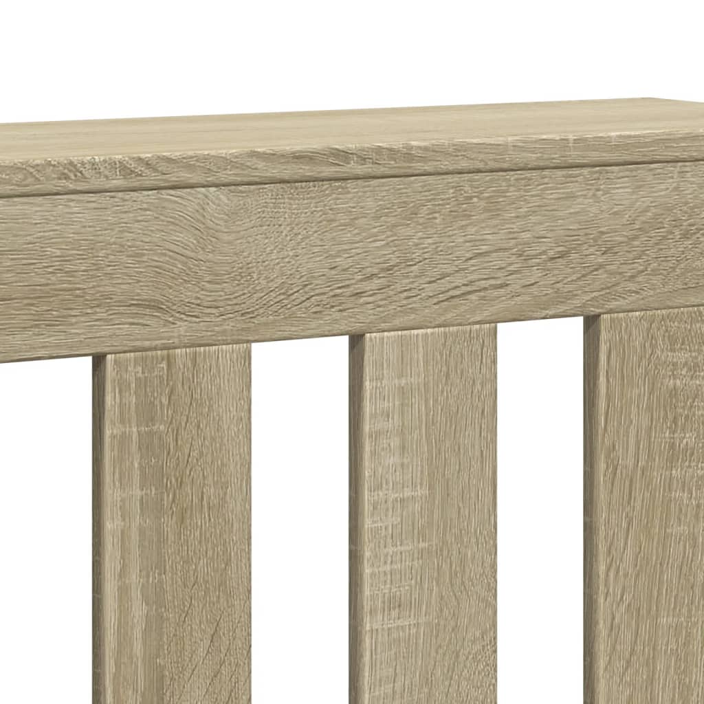 radiatorskjuler 175x20x82 cm konstrueret træ sonoma-eg