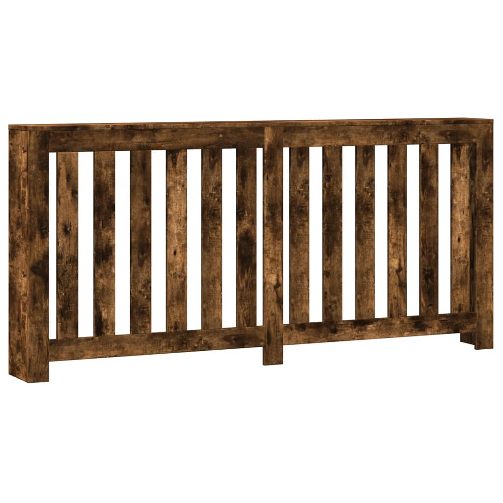 radiatorskjuler 175x20x82 cm konstrueret træ røget egetræsfarve