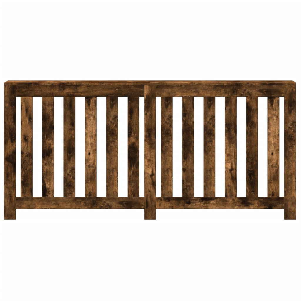 radiatorskjuler 175x20x82 cm konstrueret træ røget egetræsfarve