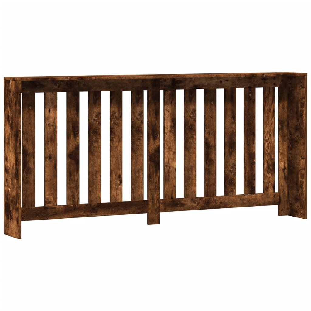 radiatorskjuler 175x20x82 cm konstrueret træ røget egetræsfarve
