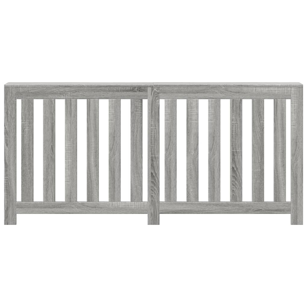 radiatorskjuler 175x20x82 cm konstrueret træ grå sonoma-eg