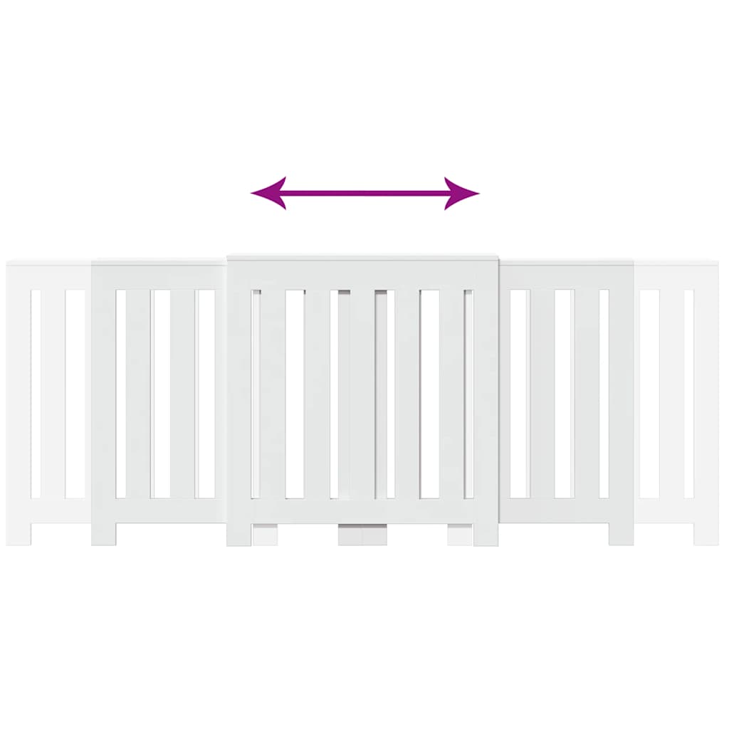 radiatorskjuler 205x21,5x83,5 cm konstrueret træ hvid