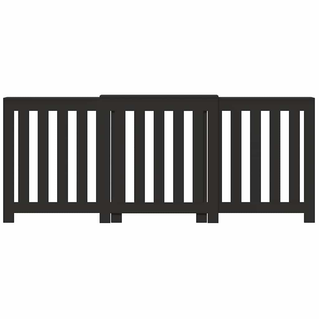 radiatorskjuler 205x21,5x83,5 cm konstrueret træ sort