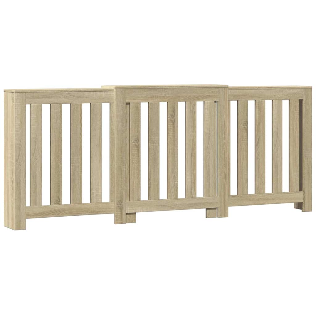 radiatorskjuler 205x21,5x83,5 cm konstrueret træ sonoma-eg