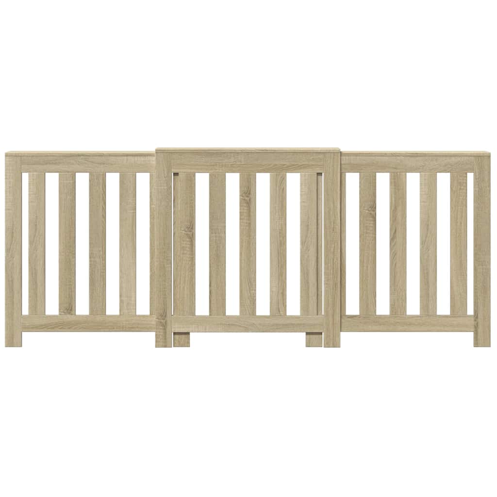 radiatorskjuler 205x21,5x83,5 cm konstrueret træ sonoma-eg