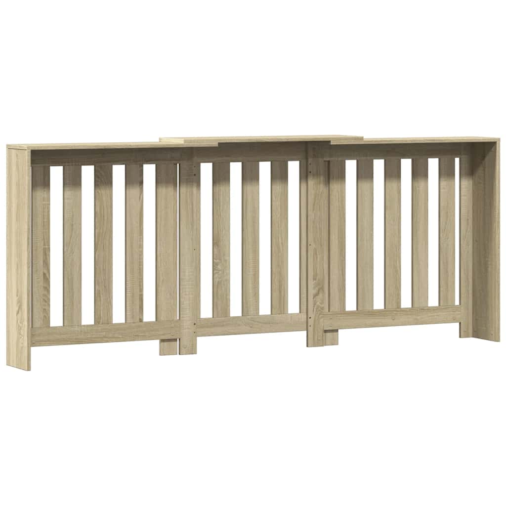 radiatorskjuler 205x21,5x83,5 cm konstrueret træ sonoma-eg
