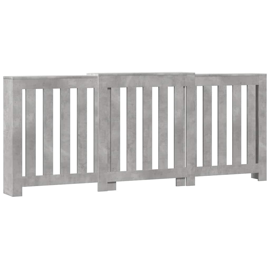 Radiatorcover Betongrå 205 x 21,5 x 83,5 cm Konstrueret træ