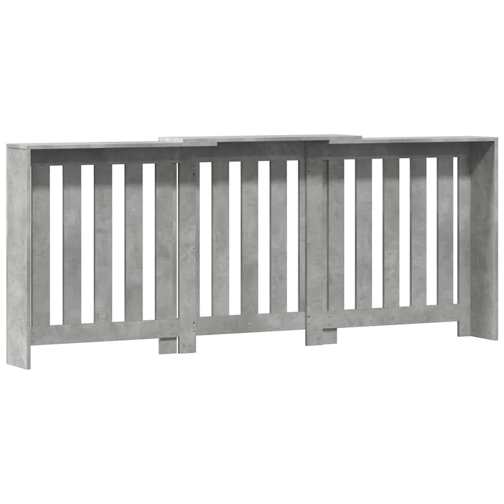 Radiatorcover Betongrå 205 x 21,5 x 83,5 cm Konstrueret træ
