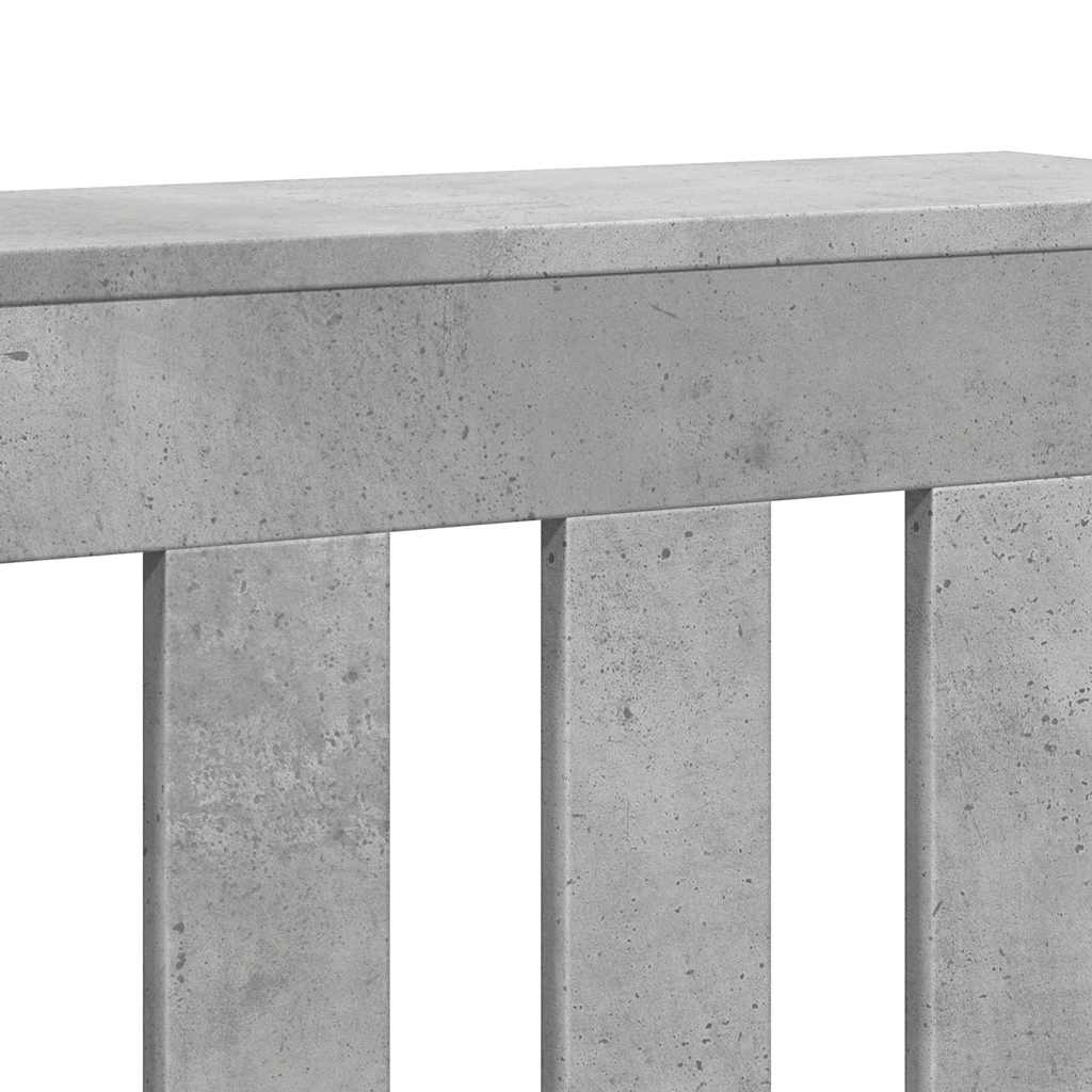 Radiatorcover Betongrå 205 x 21,5 x 83,5 cm Konstrueret træ