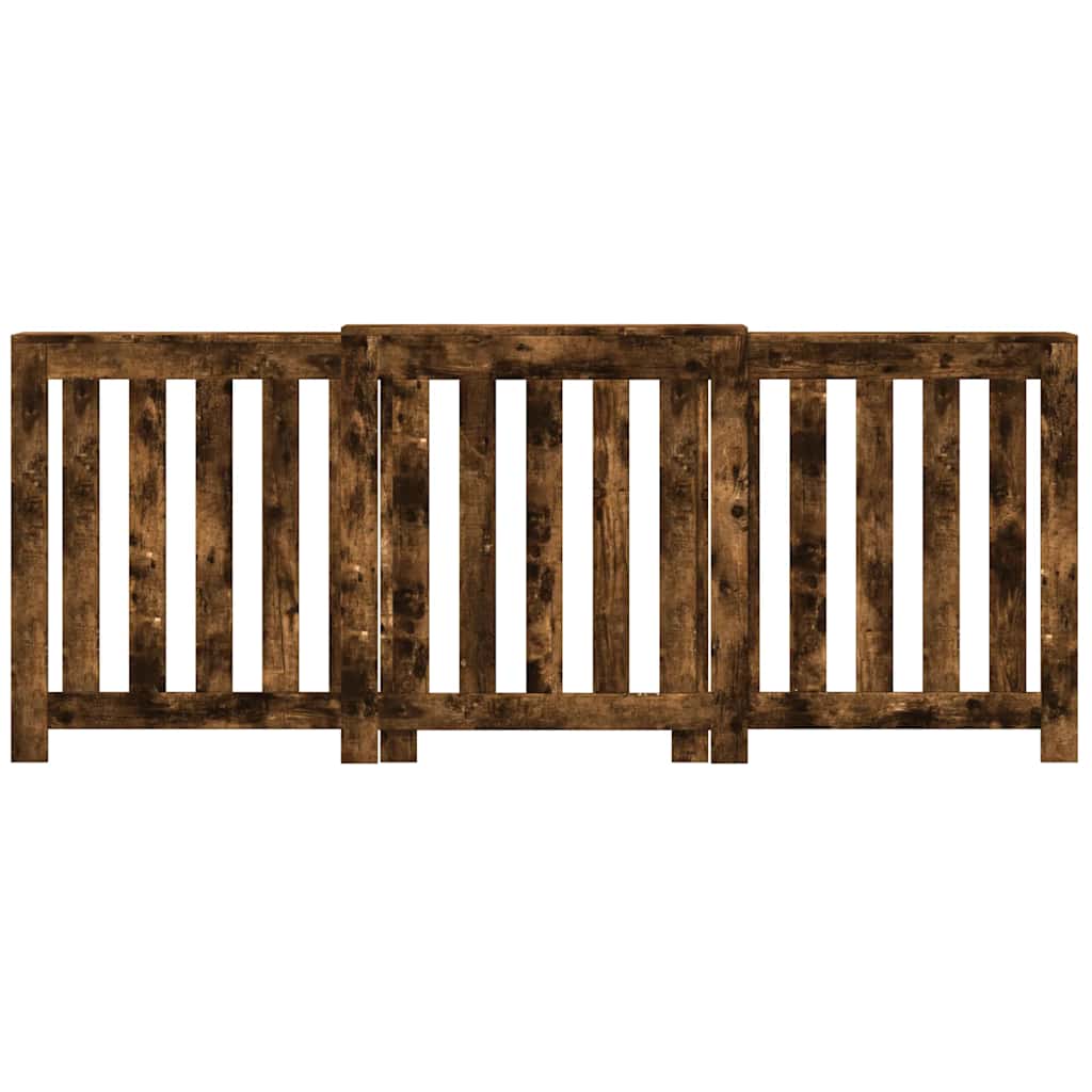 radiatorskjuler 205x21,5x83,5 cm konstrueret træ røget egetræ