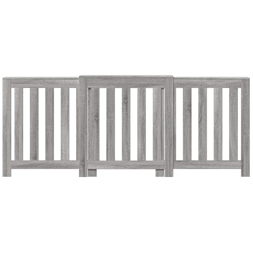 radiatorskjuler 205x21,5x83,5 cm konstrueret træ grå sonoma-eg