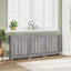 radiatorskjuler 205x21,5x83,5 cm konstrueret træ grå sonoma-eg