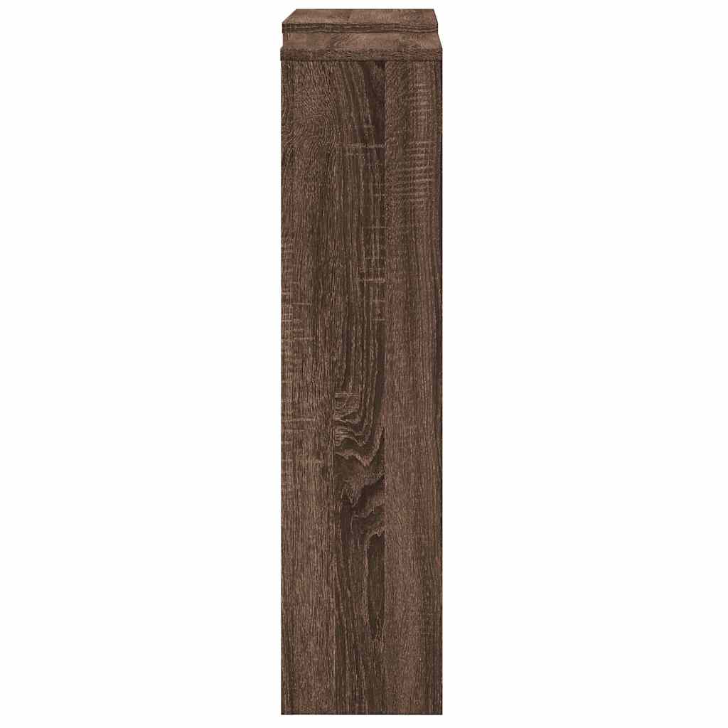 radiatorskjuler 205x21,5x83,5 cm konstrueret træ brun egetræ