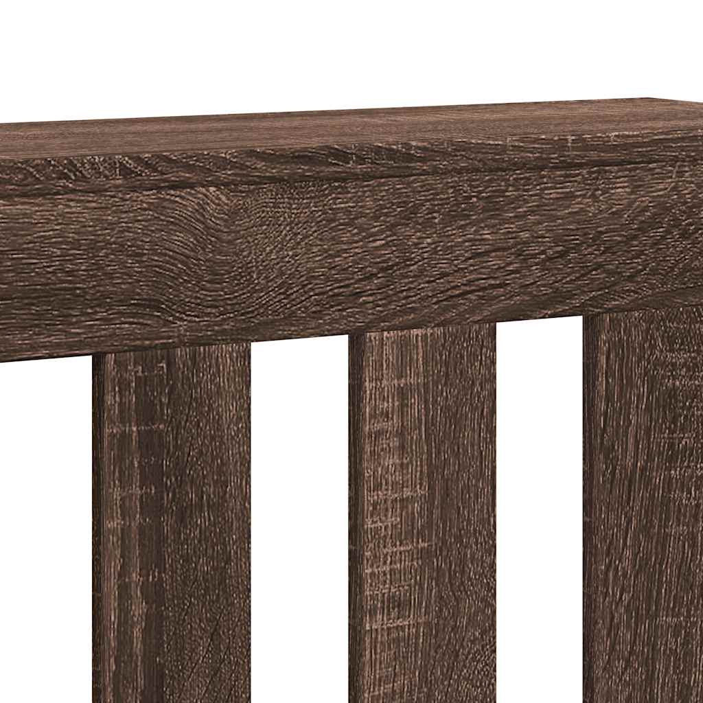 radiatorskjuler 205x21,5x83,5 cm konstrueret træ brun egetræ