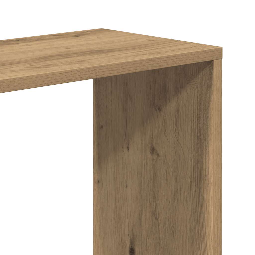 bogreol 80,5x23,5x162,5 cm 5 hylder konstrueret træ eg