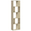 bogreol 45x23,5x162,5 cm 5 hylder konstrueret træ sonoma-eg