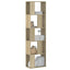 bogreol 45x23,5x162,5 cm 5 hylder konstrueret træ sonoma-eg