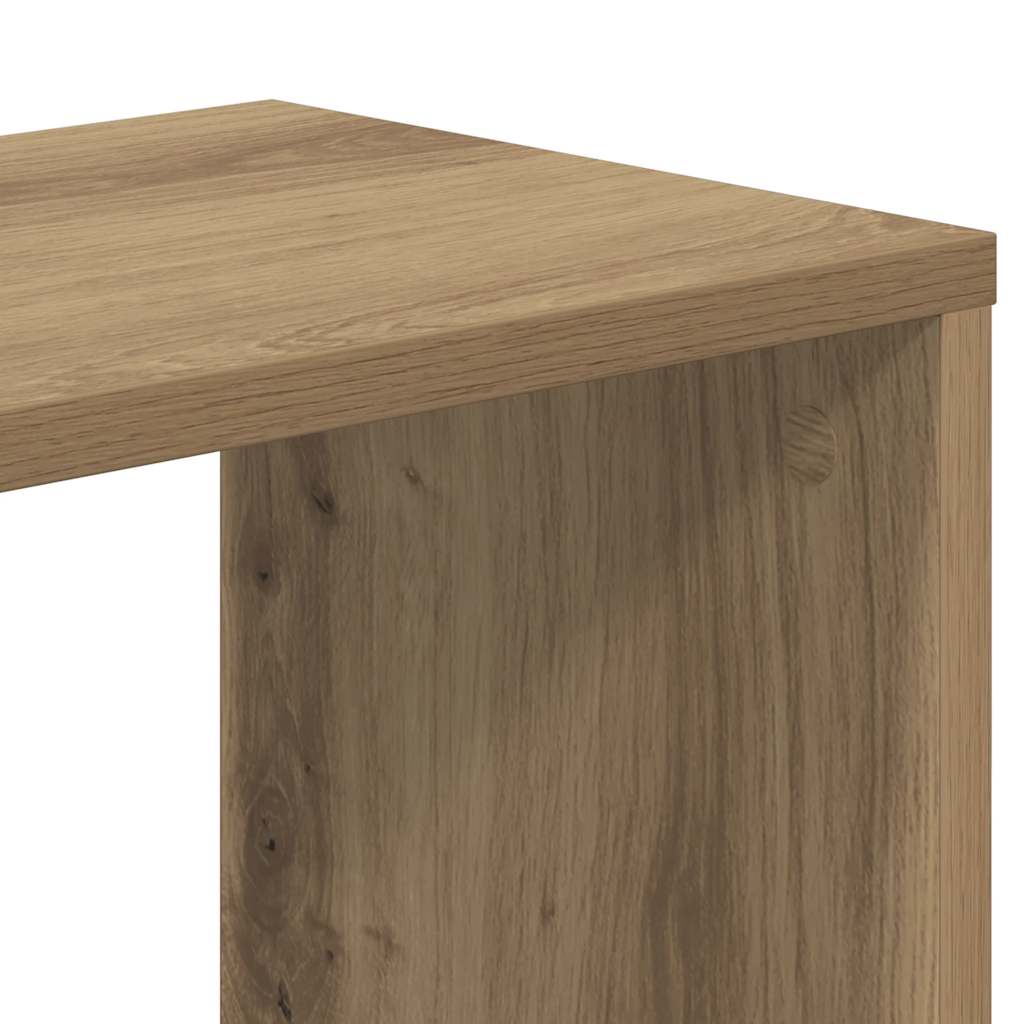 bogreol 45x23,5x162,5 cm 5 hylder konstrueret træ eg