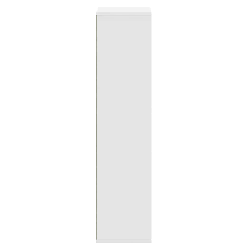 bogreol 50x25x105 cm konstrueret træ hvid