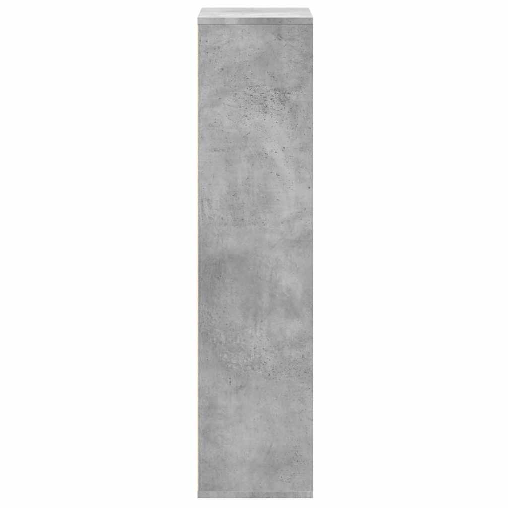 bogreol 50x25x105 cm konstrueret træ betongrå