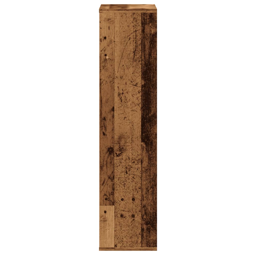 bogreol 50x25x105 cm konstrueret træ antikt træ