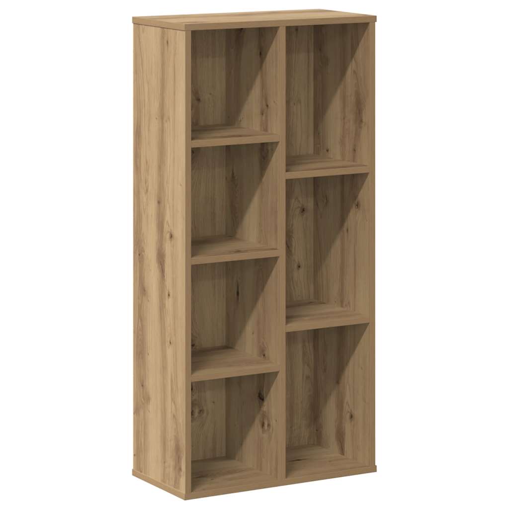 bogreol 50x25x105 cm konstrueret træ egetræsfarve