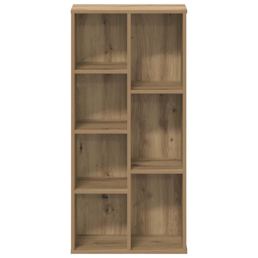 bogreol 50x25x105 cm konstrueret træ egetræsfarve