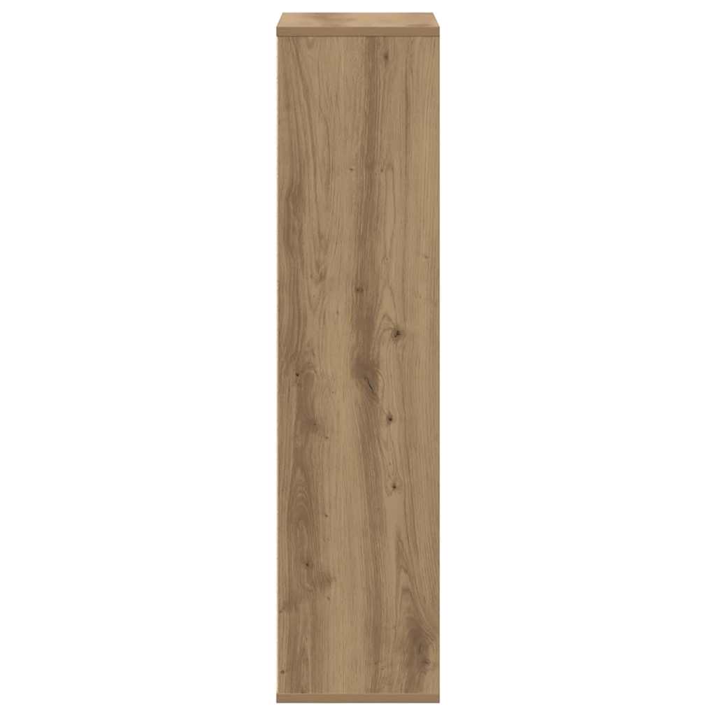 bogreol 50x25x105 cm konstrueret træ egetræsfarve