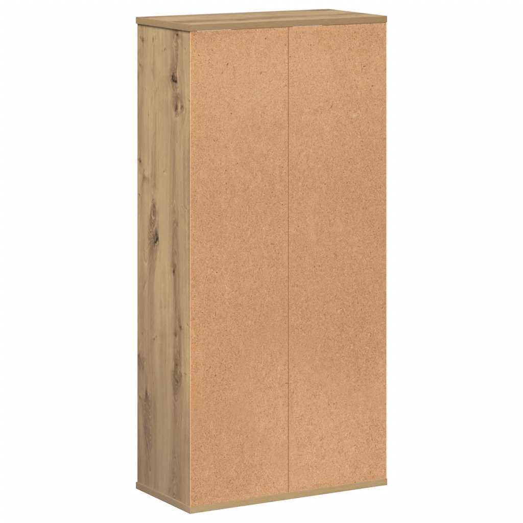 bogreol 50x25x105 cm konstrueret træ egetræsfarve
