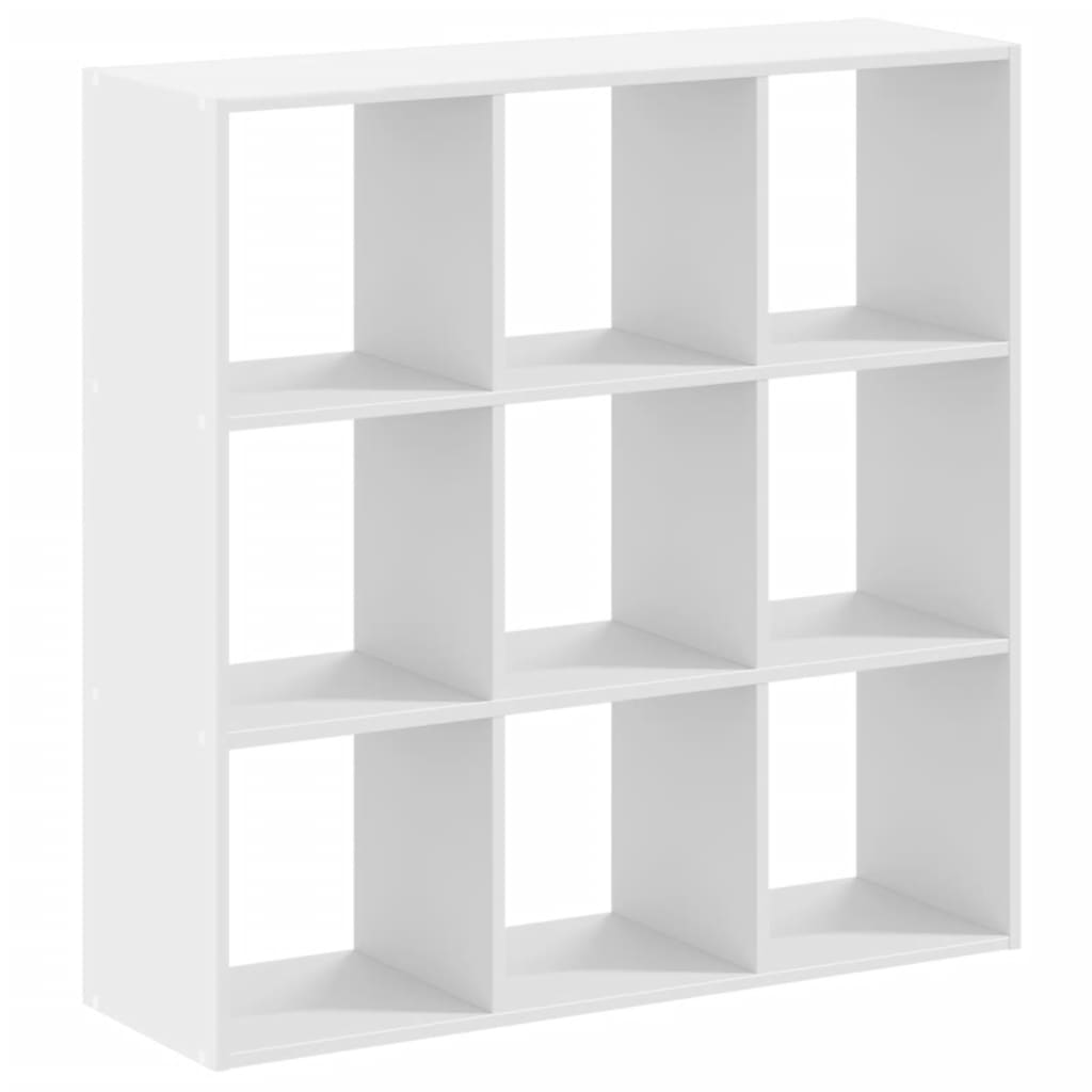 bogreol 102x32x102 cm konstrueret træ hvid