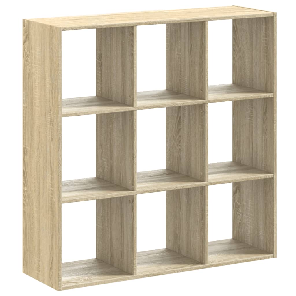 bogreol 102x32x102 cm konstrueret træ sonoma-eg