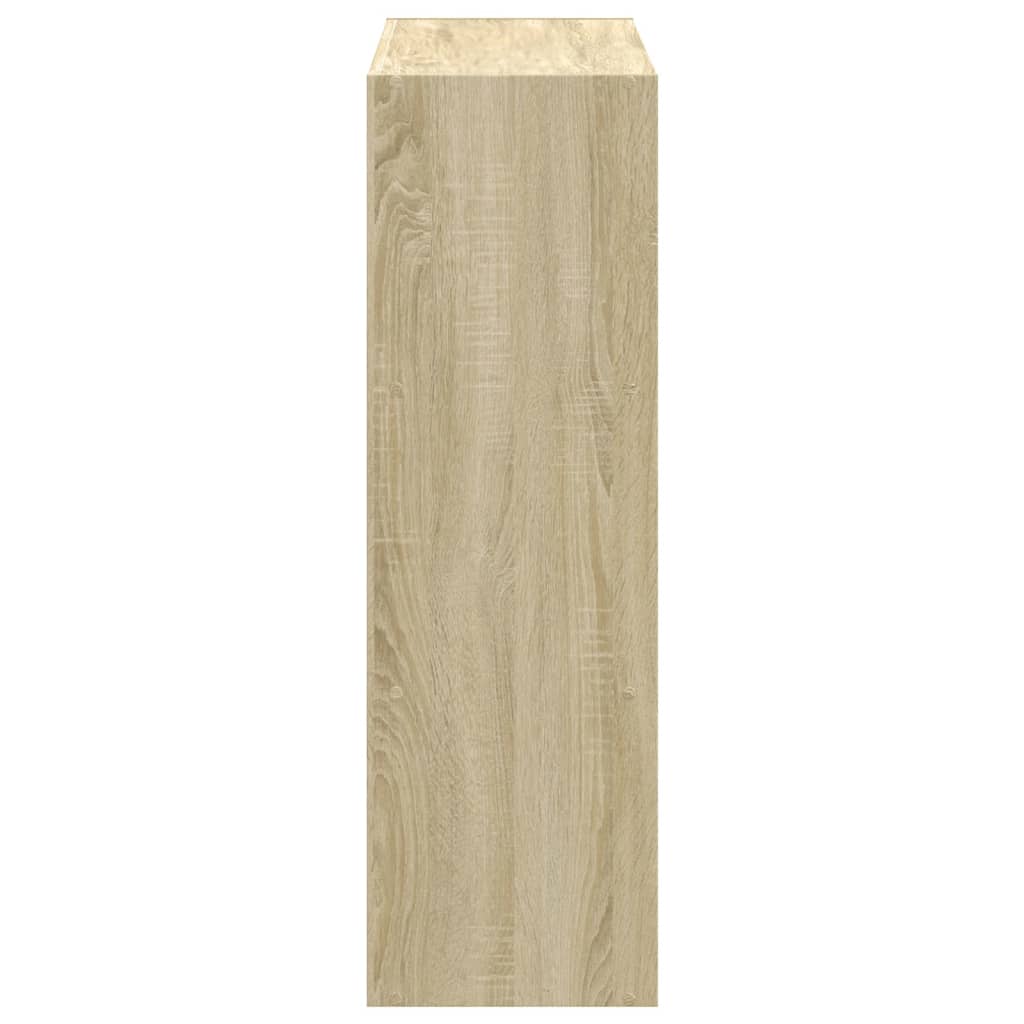 bogreol 102x32x102 cm konstrueret træ sonoma-eg