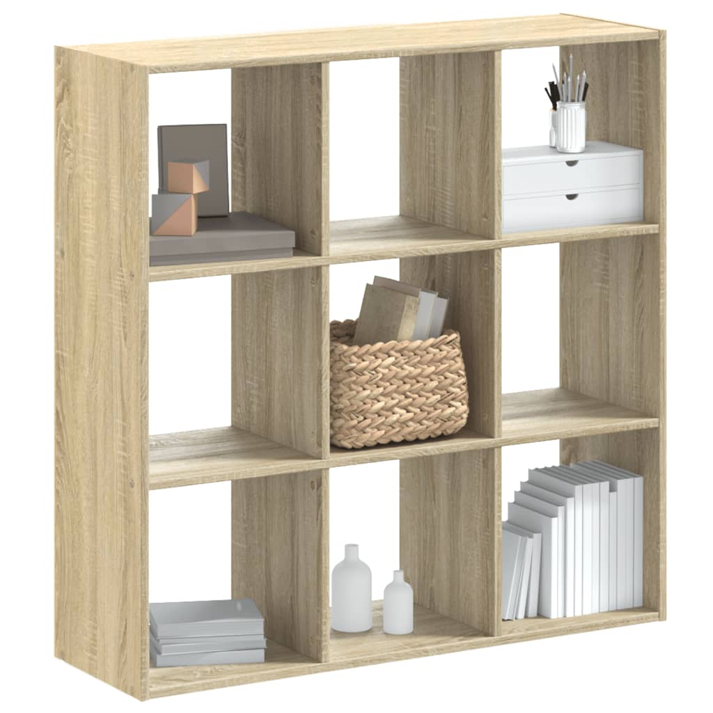 bogreol 102x32x102 cm konstrueret træ sonoma-eg