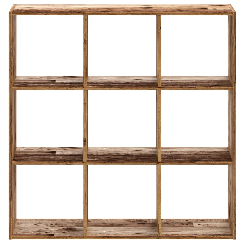 bogreol 102x32x102 cm konstrueret træ antikt træ
